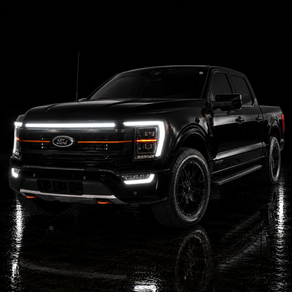 2021-2023 Ford F150 Tremor LED Grille Light Kit – White DRL Strip, IP67, Plug-and-Play Ready