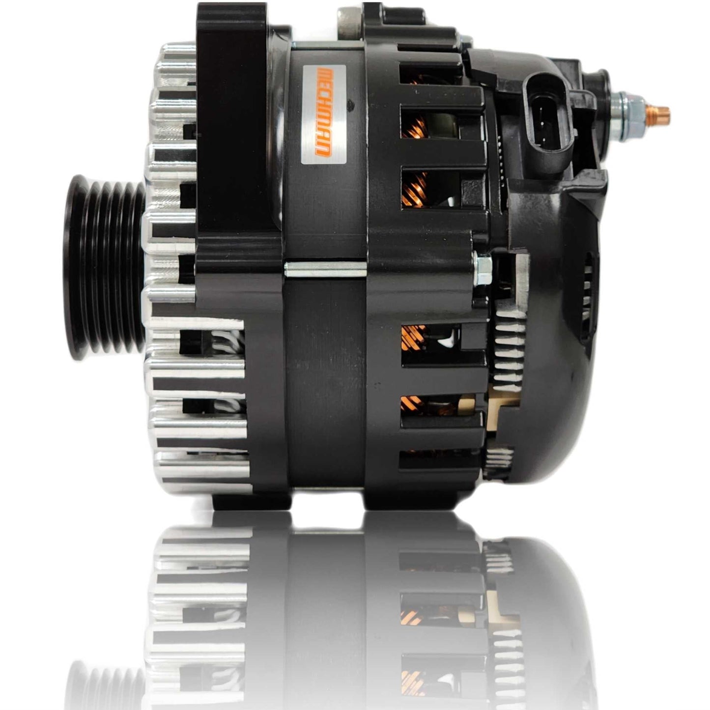 E Series Billet 250A alt - Fits 6/12 CS144 - BLACK finish | B7864250B | by: Mechman @ the lowest price of $524.00