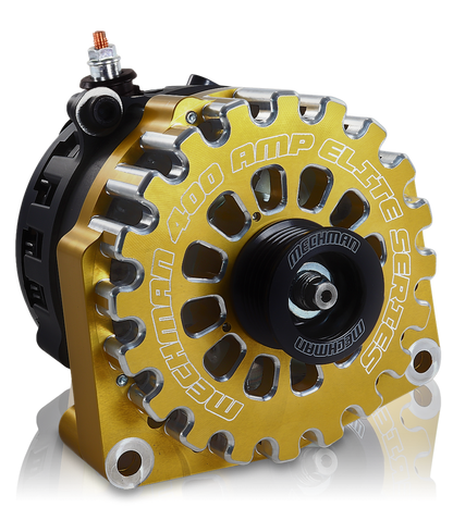 High Output 400A large case BILLET alternator for 2001-2007 GM truck 6.6l Diesel - side output stud - GOLD | B11348400GO | by: Mechman @ the lowest price of $699.00