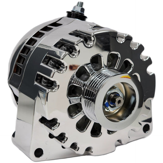 Billet Polished 170 amp racing alternator GM truck LS engine swap | B8206170P | by: Mechman @ the lowest price of $459.00
