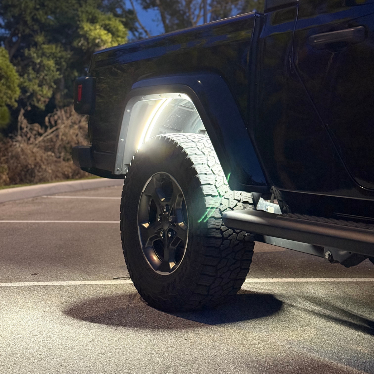2020-2026 Jeep Gladiator JT Fender-Well “Ghost” LED Light Kit – 4-Piece, T52 Aluminum, IP67