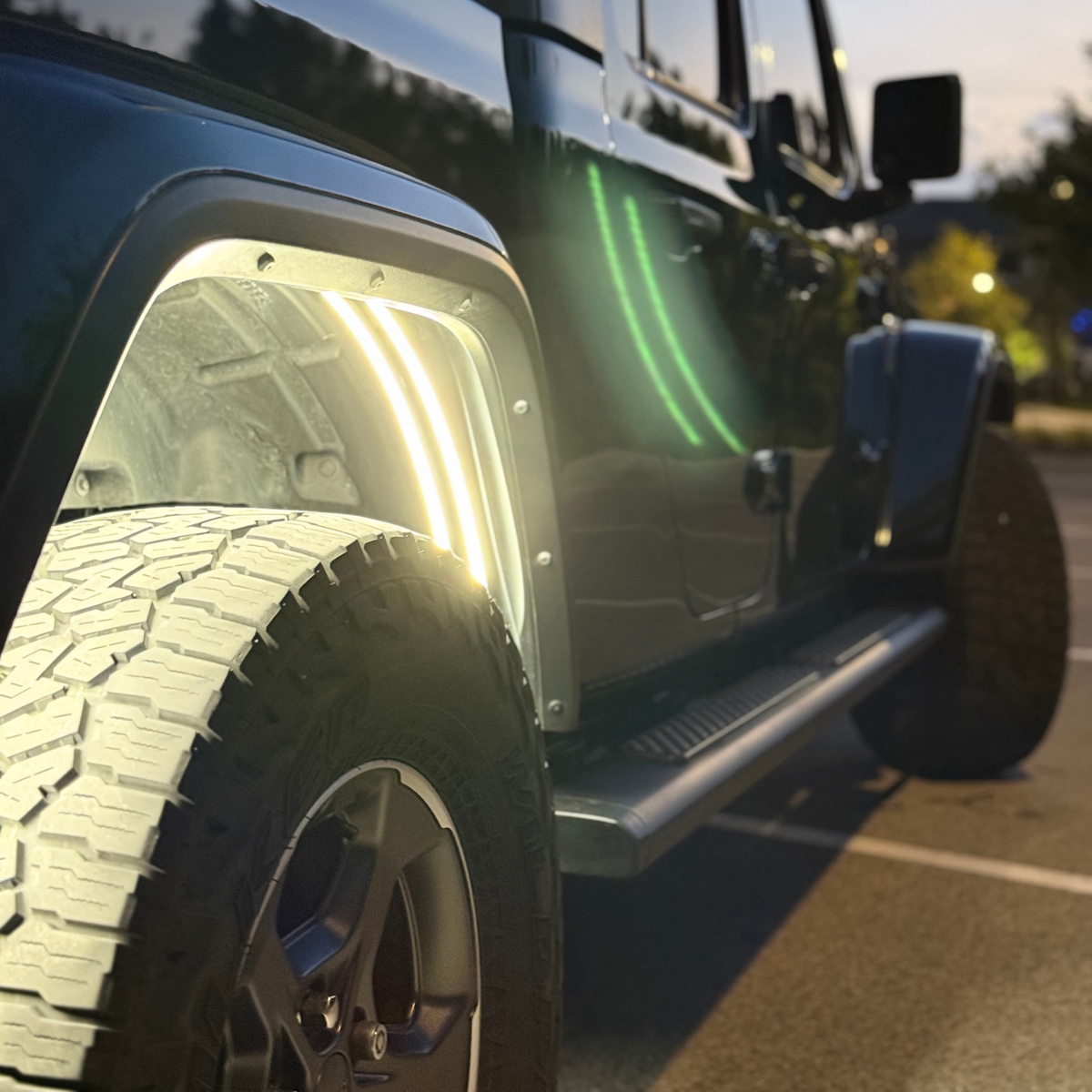 2020-2026 Jeep Gladiator JT Fender-Well “Ghost” LED Light Kit – 4-Piece, T52 Aluminum, IP67
