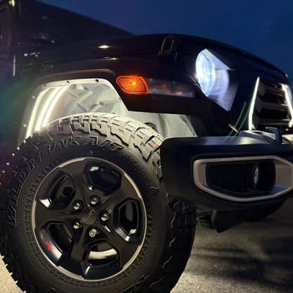 2020-2026 Jeep Gladiator JT Fender-Well “Ghost” LED Light Kit – 4-Piece, T52 Aluminum, IP67