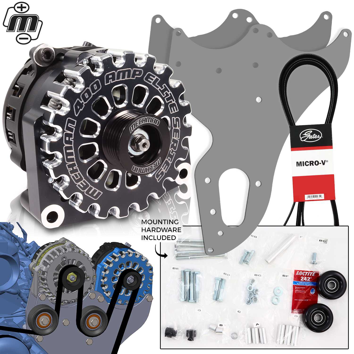 Mechman 400 Amp Black Dual Alternator Kit for 1999 - 2013 GM Trucks | D202 | by: Mechman @ the lowest price of $1199.00