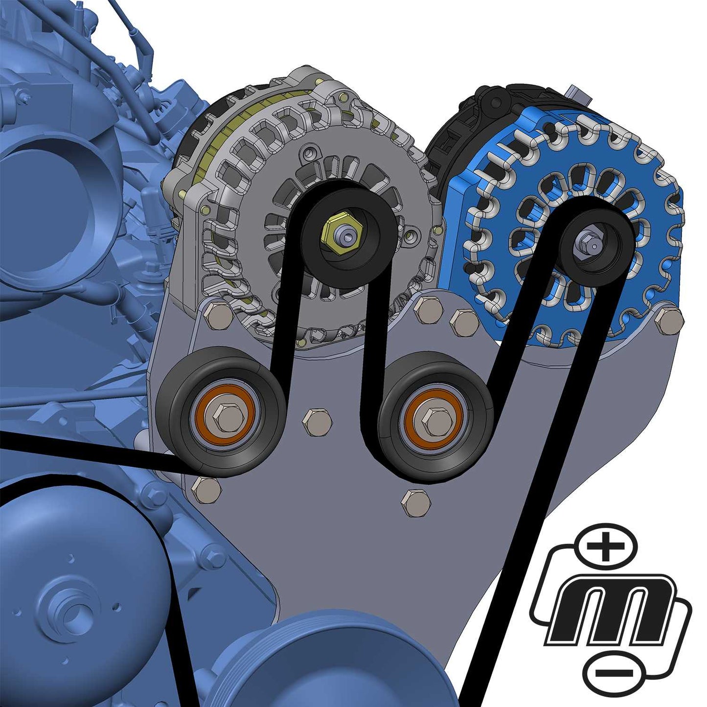 Mechman 400 Amp Red Dual Alternator Kit for 1999 - 2013 GM Trucks | D202RD | by: Mechman @ the lowest price of $1199.00