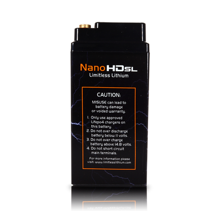 Nano -HD SL 12AH Motorcycle / Power sports Battery With 3.5A Battery Maintainer (BCI 20 Case)