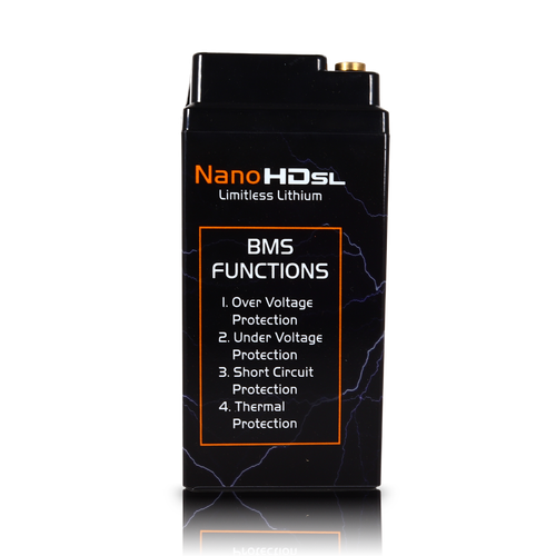 Nano -HD SL 12AH Motorcycle / Power sports Battery With 3.5A Battery Maintainer (BCI 20 Case)