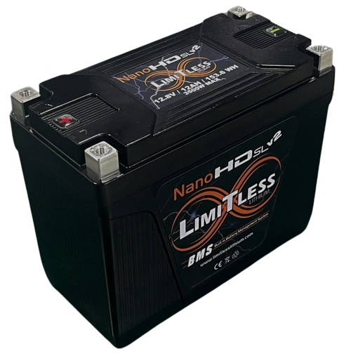 Nano -HD SLv2 12AH Motorcycle / Power sports Battery (BCI 20 Case)