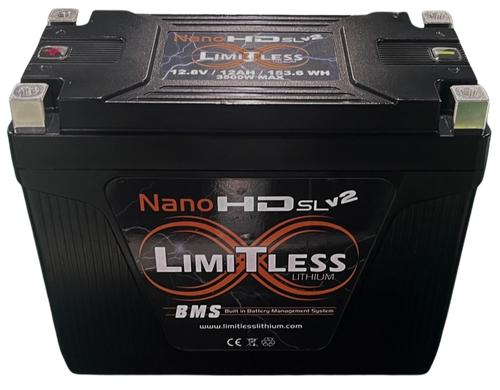 Nano -HD SLv2 12AH Motorcycle / Power sports Battery With 3.5A Battery Maintainer (BCI 20 Case)