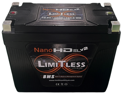Nano -HD SLv2 12AH Motorcycle / Power sports Battery With 3.5A Battery Maintainer (BCI 20 Case)