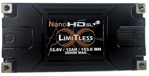 Nano -HD SLv2 12AH Motorcycle / Power sports Battery With 3.5A Battery Maintainer (BCI 20 Case)