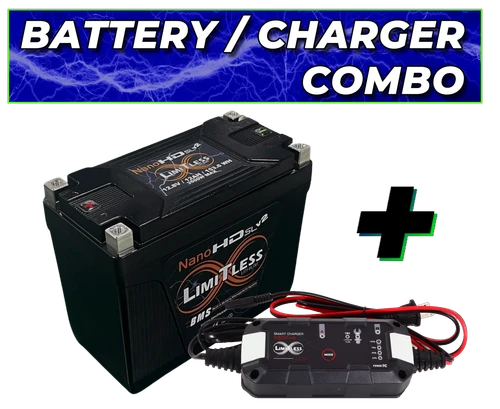 Nano -HD SLv2 12AH Motorcycle / Power sports Battery With 3.5A Battery Maintainer (BCI 20 Case)