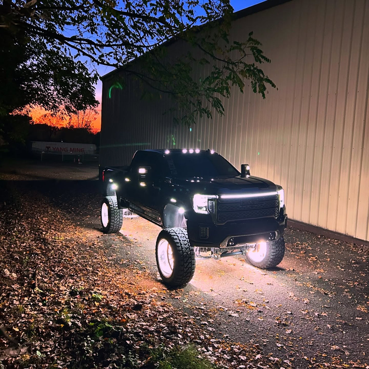 2020-2023 GMC Sierra 2500/3500 Denali LED “Power” Grille Light Bar – IP67, Plug-and-Play Ready, Black/Silver