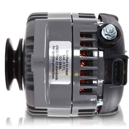 REVERSE ROTATION Marine 170-amp high output alternator for Ski / Wake Board Boats with 12SI 6.61 inch bolt pattern - V-Belt Pulley | M7127170-R | by: Mechman @ the lowest price of $669.00