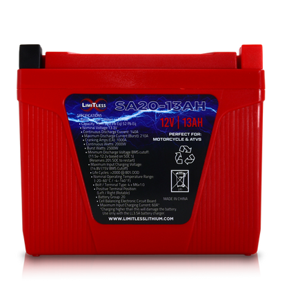 Shake Awake 20 Case 13AH Smart Motorcycle battery