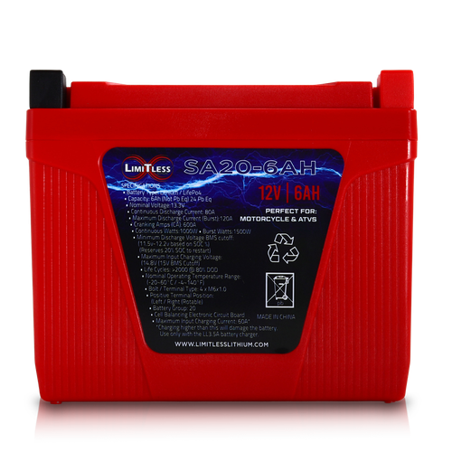 Shake Awake 20 Case 6Ah Smart Motorcycle battery