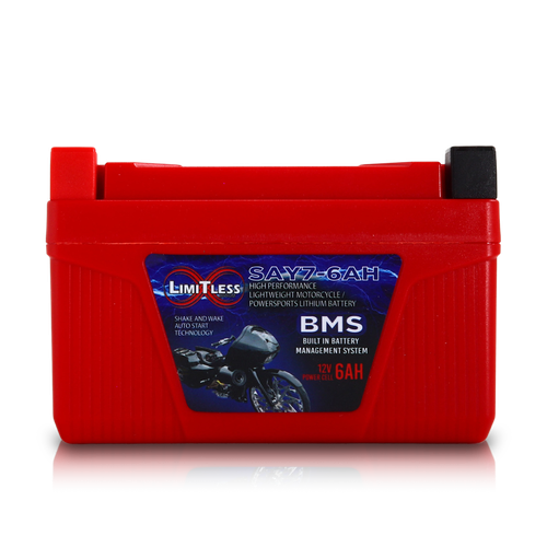 Shake Awake Y7 Case  6Ah Smart Motorcycle battery With 3.5A Battery Maintainer