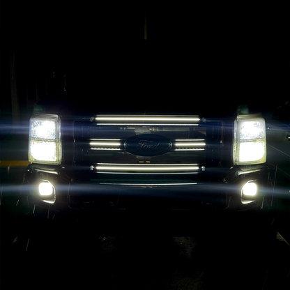 2011-2016 Ford F250/350/450/550 Center Grille Lights XL,XLT,Lariat, King Ranch, Platinum