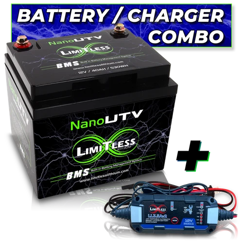 Nano - UTV / Power sports Battery With 3.5A Battery Maintainer