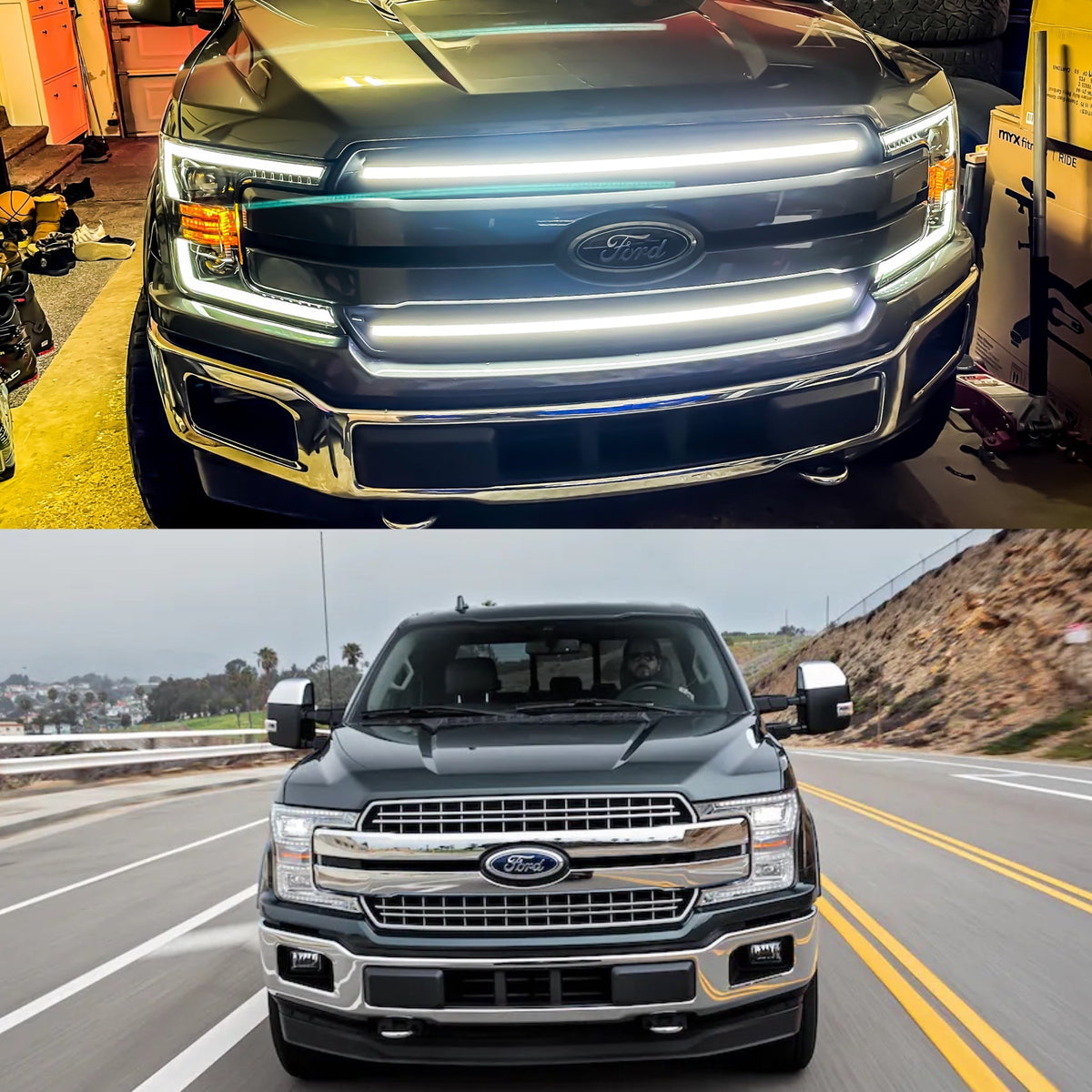 2018-2020 Ford F150 LED Grille Accent Bar – XL/STX/XLT/King Ranch/Lariat, 6500 K, IP67, No-Drill Install